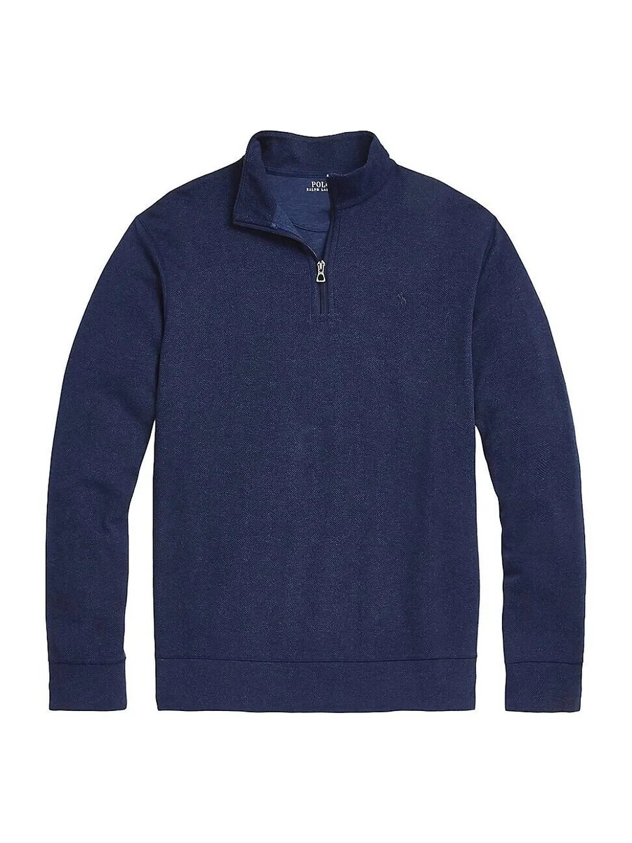★★POLO RALPH LAUREN★★ Our Quarter Zipper Sweater Navy MN $138 Polo Ralph Lauren Men's, Double-Knit Quarter-Zip