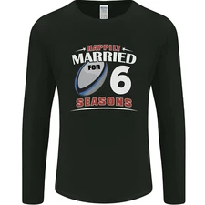 6 Year Wedding Anniversary 6th Rugby Mens Long Sleeve T-Shirt