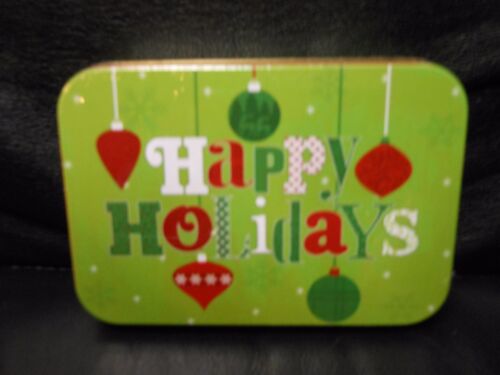 Portatarjetas de regalo de Navidad lata: Happy Holidays 4"" X 2 3/4"" de Lindy Bowman - Imagen 1 de 2