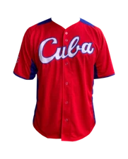 CUBA BASEBALL JERSEY RED & BLUE