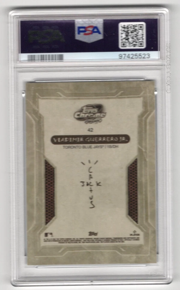 VLADIMIR GUERRERO JR PSA 9 2024 TOPPS COSMIC CHROME X CACTUS JACK #42 - Image 2 of 2