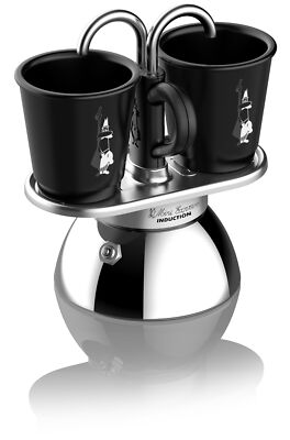 Bialetti Espressokocher Mini Express Induktion 2T inkl. 2 Espressobecher 7310