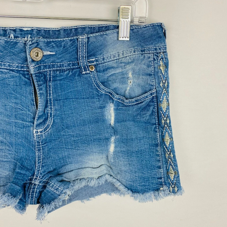 Amatista lavado claro juniors 13 bordados acento tribal laterales dobladillos con flecos Foto 2 de 4