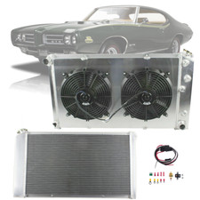 4 Row For 1968-72 Chevelle GTO Cutlass Lemans 7.4L Radiator+Shroud+Fan+Relay Kit