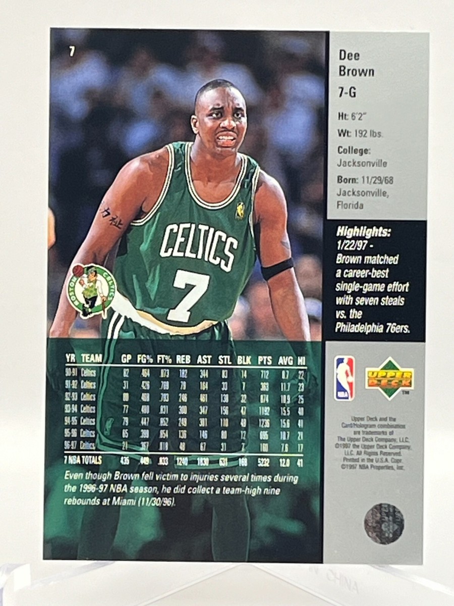 1997-98 Upper Deck NBA Basketball Card #7 Dee Brown - Boston