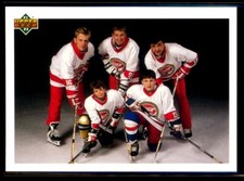 WAYNE GREZTKY KAMENSKY HULL 1991-92 Upper Deck French Glasnost on Ice #SP1