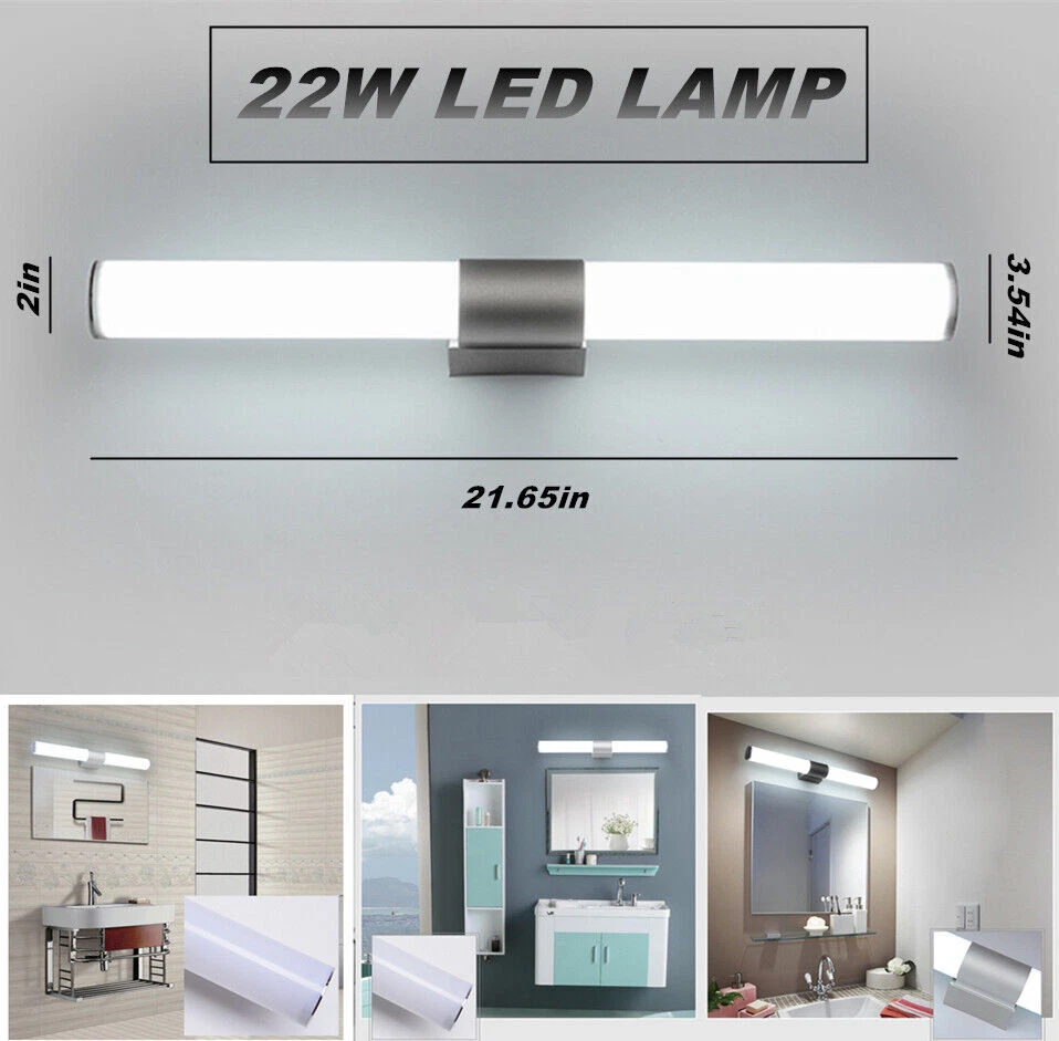 LED Bathroom Vanity Wall Light Modern Bath Light Bar Mirror Front Lamp US - Image 3 of 4