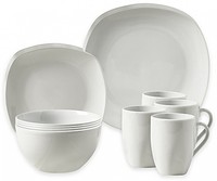 Tabletops Unlimited® Logan 16-piece Dinnerware Set In White Tabletops Unlimited® Logan 16-piece Dinnerware Set In White