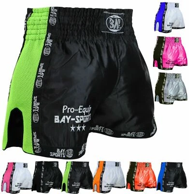 BAY® Pro-Equip Thaiboxshort Neon Hose Muay Thai Boxen MMA K1 K-1 Kickboxen kurz - Bild 1 von 4