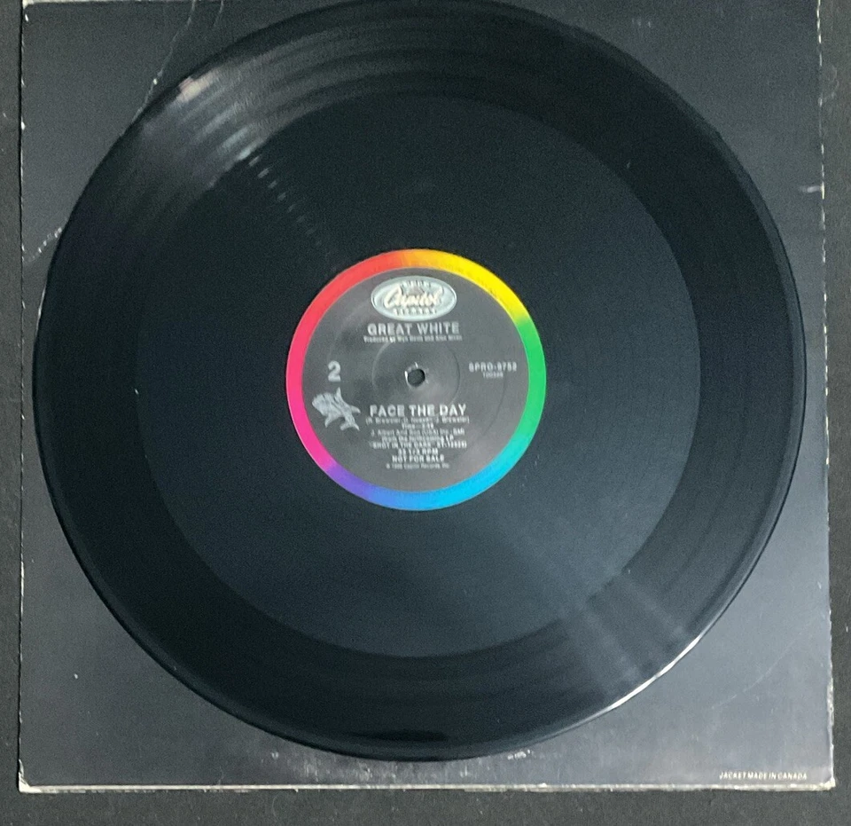 Face the Day - Great White (Vinyl, 12" Single, 1986) - Promo - SPRO-9752 - Image 4 of 4