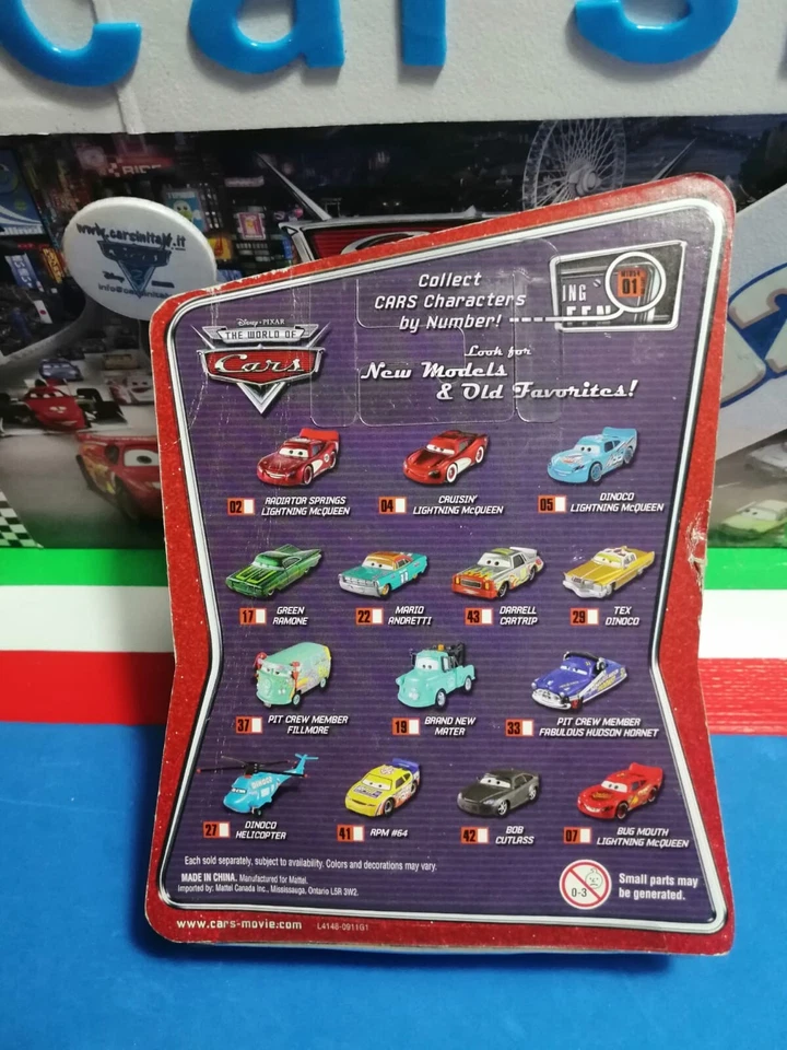 Cars 1- Fabulouse H.Hornet Pit Cr.Memb.W.O.C.#33 NEW- Bl.sing. Mattel 1/55 metal - Immagine 2 di 3