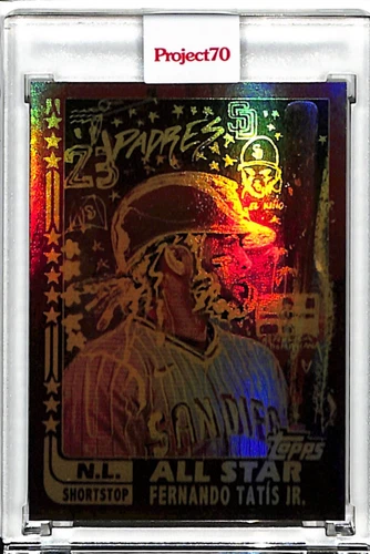 2021 TOPPS PROJECT 70 #645 FERNANDO TATIS JR BY GREGORY SIFF - RAINBOW FOIL 3/70