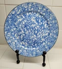 Vintage Stangl  "Town & Country" Blue Spongeware Plate 8 3/8" wide