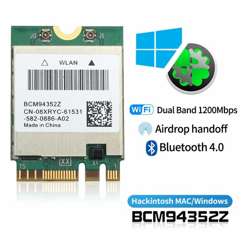 BCM94352Z DW1560 M.2 WiFi Adapter Wireless Card 1200Mbps 802