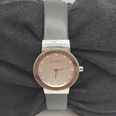 Skagen Steel 358XSSLBC Womens Black Leather Analog Dial  display picture 1