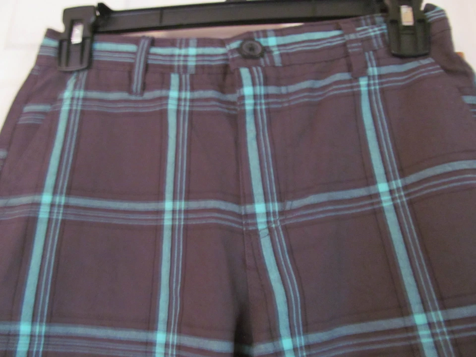 Новый с Ярлыками мальчика зоопарк Йорк серый, черный, Aqua синий клетку длиной до колена шорты размер 12 - Изображение 2 из 4