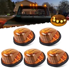 5X Amber Lens LED Cab Roof Marker Lights For 73-87 Chevy C10/20/30/50/60/70 GMC
