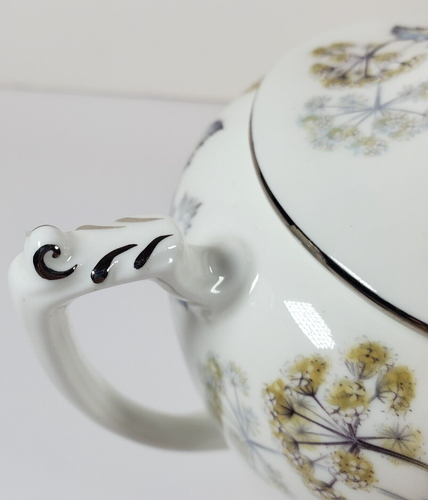 Sugar Bowl & Creamer "Camelot" Coalport Bone China Dandelion Botanical Design - Picture 13 of 14