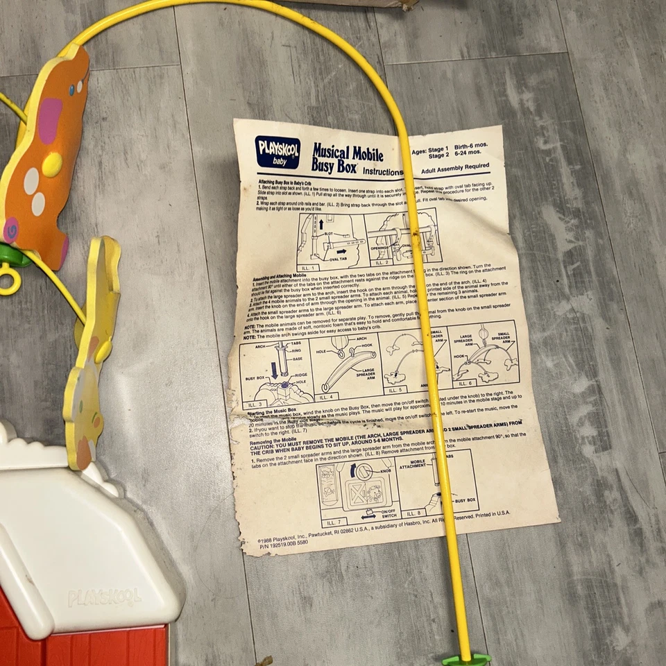 Playskool Musical Móvil Caja Ocupada Granja Guardería Cuna Juguete Dos Etapas con Caja Foto 4 de 4