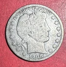 1908S US Barber SILVER Half Dollar "San Francisco" Mint! VG+ Lower Mintage!