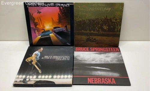 Lot of Bruce Springsteen Neil Young Vinyl LP Records Untested Live Box Nebraska