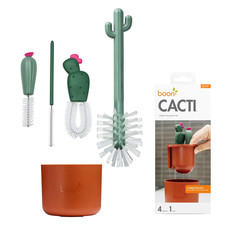 Cacti Bottle Cleaning Brush Set, Terracotta , 4 Piece Set
