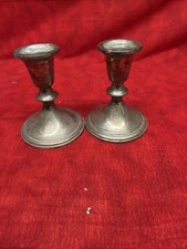 VINTAGE SET OF 2 TOWLE STERLING (WEIGHTED) CANDLE HOLDERS 411 GRAMS