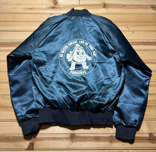Vintage 80s 90s El Paso Water Utilities Public Service Board Bomber Jacket Small
