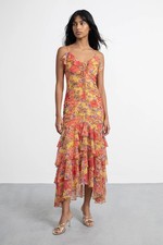 Warehouse Multi Midi Dress Womens Occasion Dresses