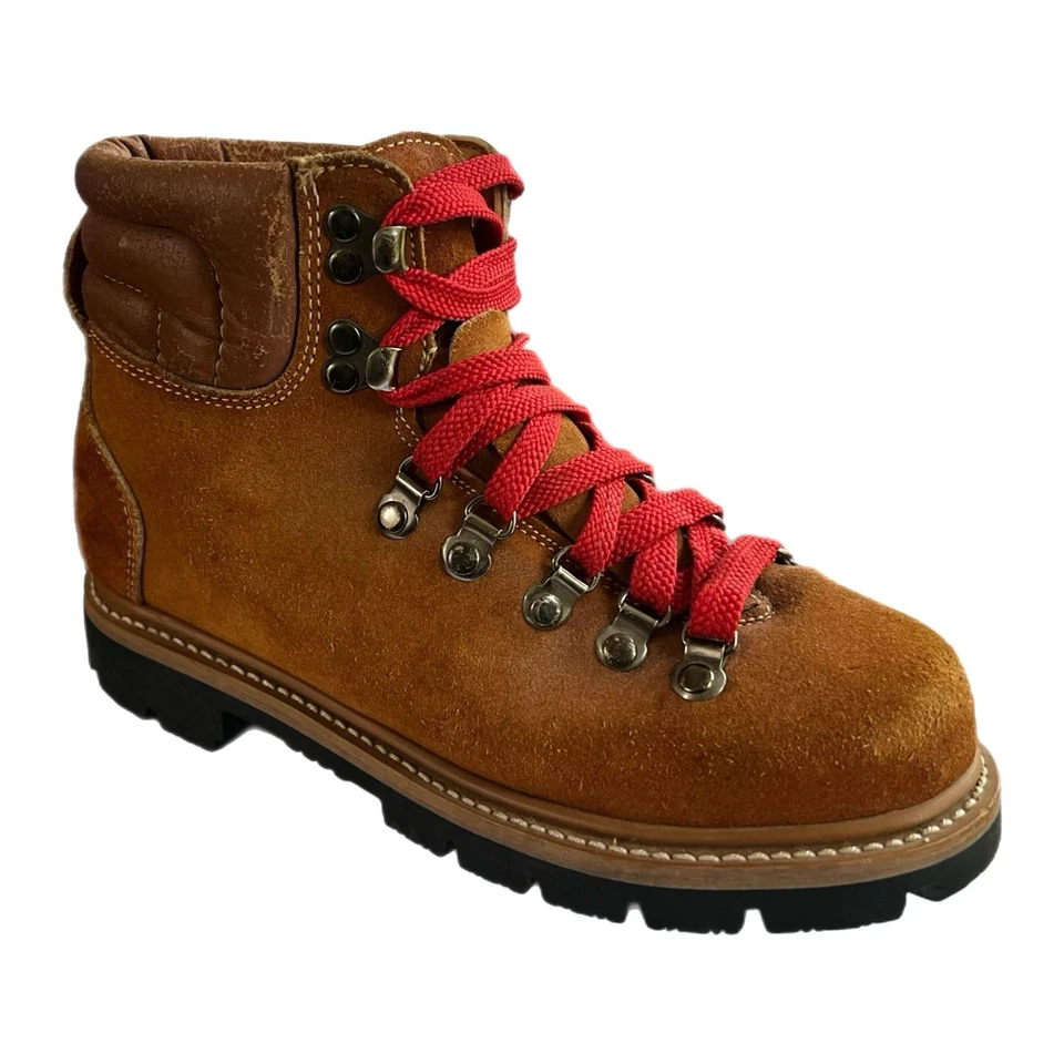 Botas de Montañismo Sears Vintage Años 70 Marrón Óxido Bota de Senderismo - Mujer 7B Foto 3 de 4