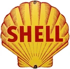 VINTAGE SHELL GASOLINE PORCELAIN SIGN GAS STATION PUMP PLATE MOTOR OIL SERVICE
