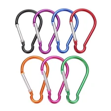 5Pcs Carabiner Clip 4" Aluminum Big Spring Snap Key Colorful 