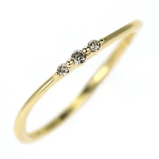 K10YG diamond pinky ring - Auth free shipping from Japan- Auth SELBY_JAPAN