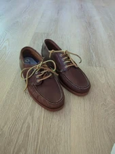 Sperry Top-Sider 4-Eye Dock Shoe Men Size 9M Brown Leather Boat Deck  Loafers