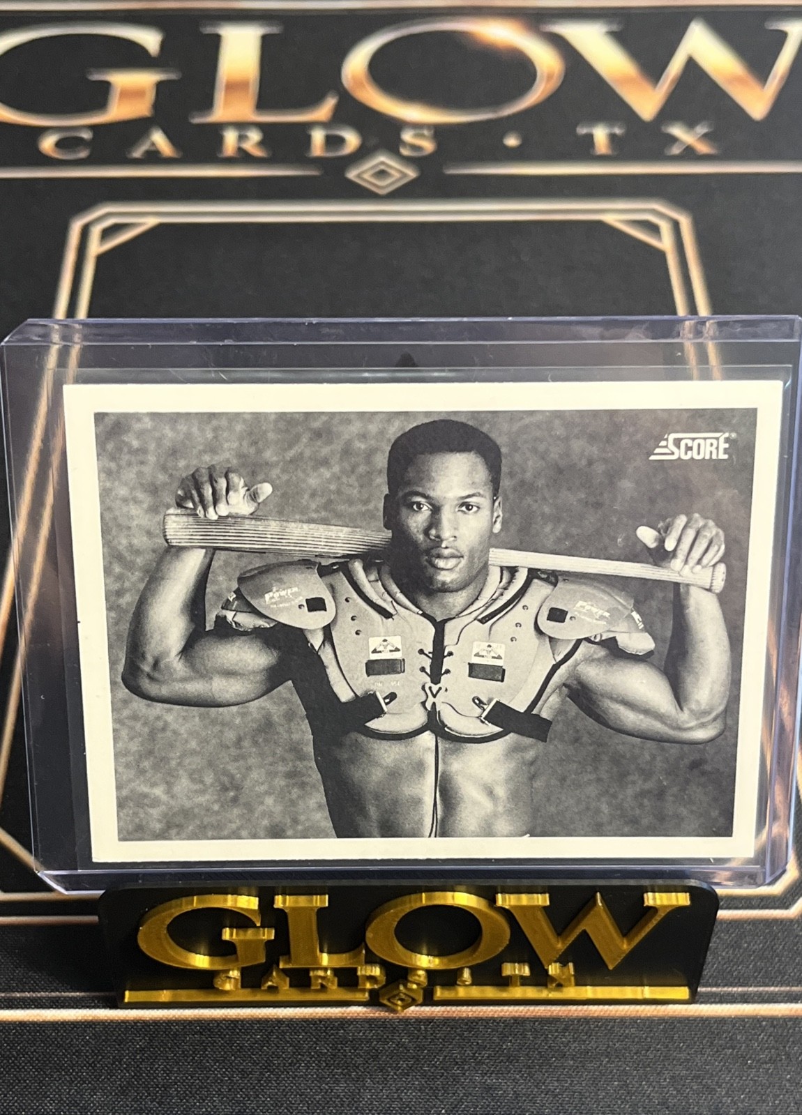 1990 Score Bo Jackson #697 Black White Iconic Bat Shoulder Pads Royals Raiders
