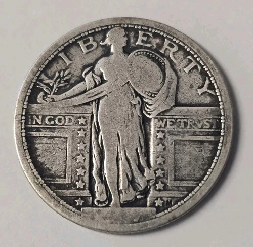 1917 Type 1 Standing Liberty Quarter Fine