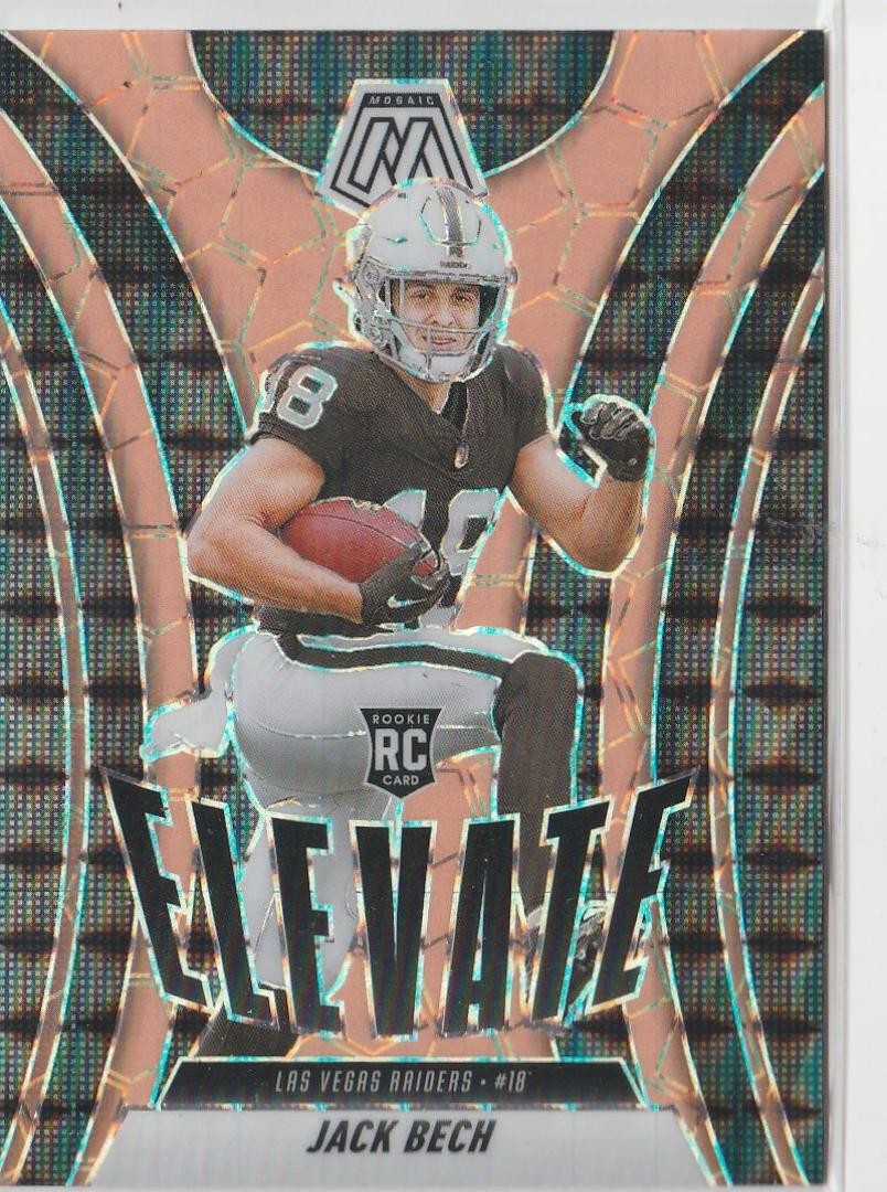 2025 Panini Mosaic #11 Jack Bech Elevate Mosaic Orange Fluorescent
