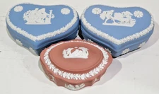 Wedgwood Jasperware 3 Boxes Classical Design Wedgwood Blue and Terracotta