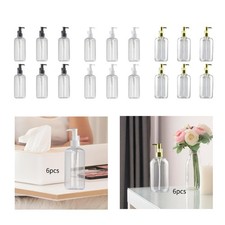 6Pcs Liquid Hand Soap Dispenser Shampoo Bottle for Laundry Room