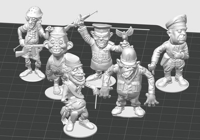 masasculp マサスカルプ　チャールズくん　natsartworks Full Set Marx Nutty Mads Generals 3D Printed | eBay