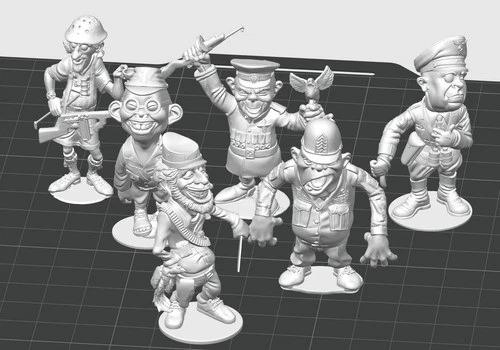 Full Set Marx Nutty Mads Generals 3D Printed
