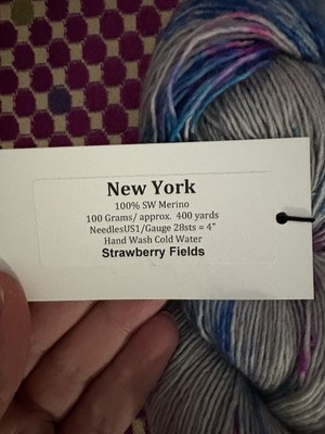 Baah Yarn New York 100% Superwash Merino Wool Strawberry Fields