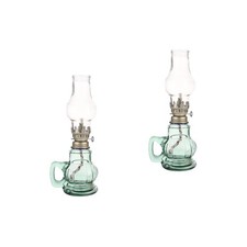 2 Pack Traditional Oil Lamps Old Fashioned Home Vintage Kerosene