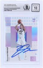 Autographed Donovan Mitchell Jazz Basketball Slabbed Rookie Card Item#14174730. rookie card picture