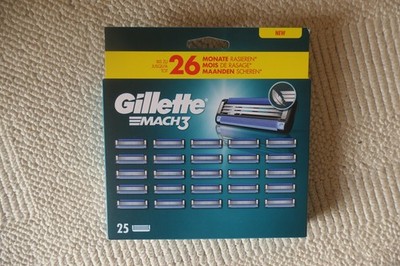Rasierklingen, Gillete mach 3, 25 Stück, original verpackt