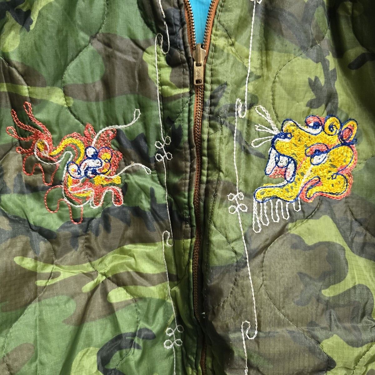 Vintage Vietnam 1970-71 Duc Pho Souvenir Tour Jacket Woobie Camo