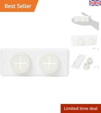 Stylish White Double Towel Holder - Soft Rubber with Screw Fix for Modern Homes