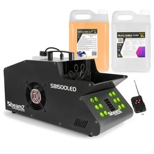 Smoke UV Bubble Machine with Colour LED Lights & Fluid for DJ Disco - SB1500LED