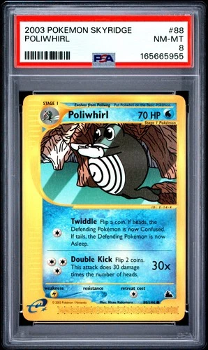 Pokemon Poliwhirl Skyridge 88/144 PSA 8