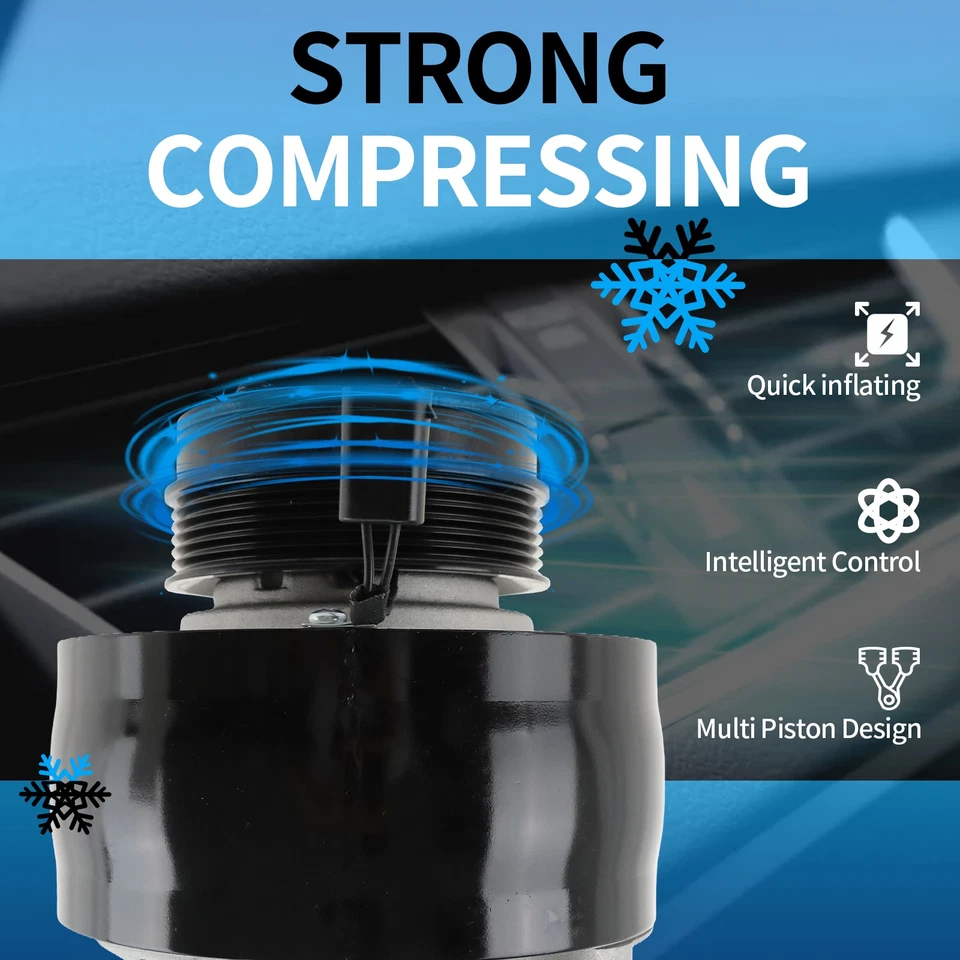 Fit For Chevy GMC C/K Series Yukon S10 6PK CO11168MC-KTC AC Compressor w/Clutch - Image 2 of 4